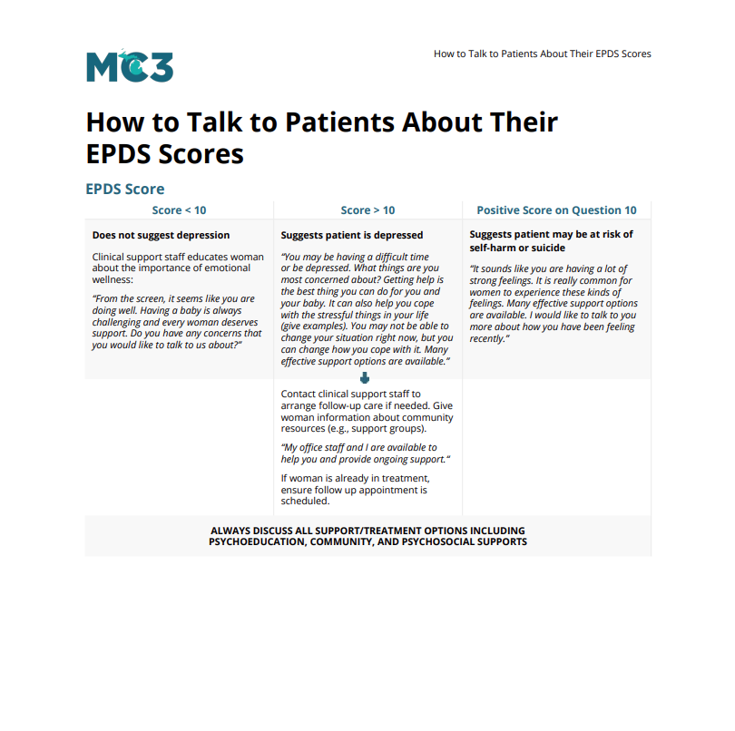 Preview of How to Talk to Patients About Their EPDS Scores