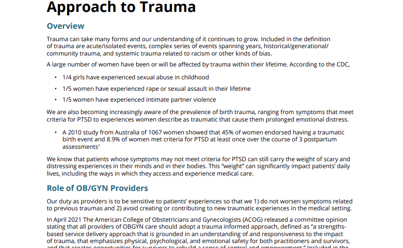 Preview of Approach to Trauma