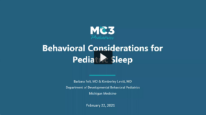 Preview of Behavioral Considerations for Pediatric Sleep