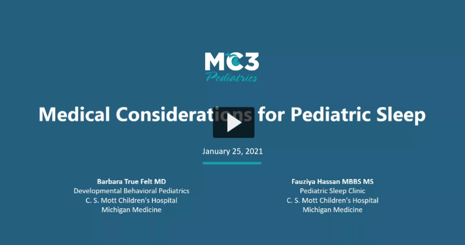 Preview of Medical Considerations for Pediatric Sleep