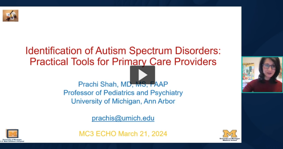 Preview of MC3 ECHO: Identification of Autism Spectrum Disorders: Practical Tools for Primary Care Providers