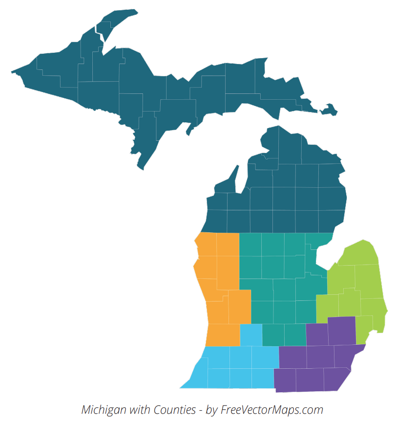 MC3 Regional Behavioral Health Consultant map by MI counties