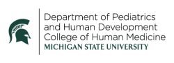 Michigan State University Department of Pediatrics and Human Development College of Human Medicine logo