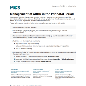 Preview of Management of ADHD in the Perinatal Period
