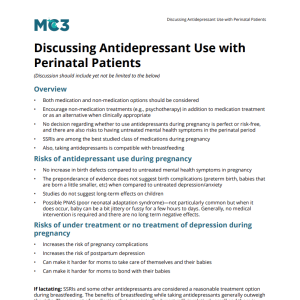 Preview of Discussing Antidepressant Use with Perinatal Patients