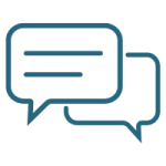 Speech bubble icons.